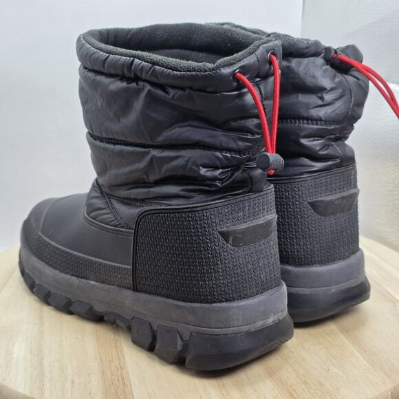Size 8 - Hunter ORIGINAL Women's Insulated Snow Boot Short Black Boots Preowned - Picture 7 of 8